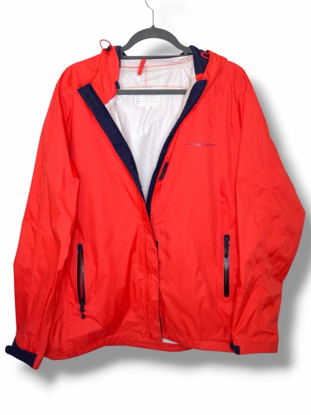 Vineyard Vines Red White Blue Lightweight Windbreaker Raincoat Jacket